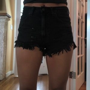 Abercrombie & Fitch 00 Black High Rise Shorts